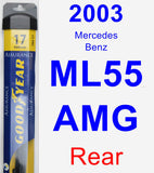 Rear Wiper Blade for 2003 Mercedes-Benz ML55 AMG - Assurance