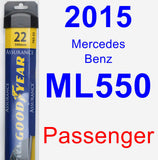 Passenger Wiper Blade for 2015 Mercedes-Benz ML550 - Assurance