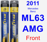 Front Wiper Blade Pack for 2011 Mercedes-Benz ML63 AMG - Assurance