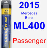 Passenger Wiper Blade for 2015 Mercedes-Benz ML400 - Assurance