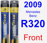 Front Wiper Blade Pack for 2009 Mercedes-Benz R320 - Assurance