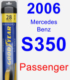 Passenger Wiper Blade for 2006 Mercedes-Benz S350 - Assurance