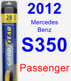 Passenger Wiper Blade for 2012 Mercedes-Benz S350 - Assurance