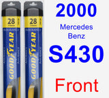 Front Wiper Blade Pack for 2000 Mercedes-Benz S430 - Assurance