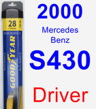 Driver Wiper Blade for 2000 Mercedes-Benz S430 - Assurance