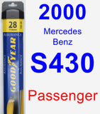 Passenger Wiper Blade for 2000 Mercedes-Benz S430 - Assurance