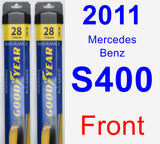 Front Wiper Blade Pack for 2011 Mercedes-Benz S400 - Assurance