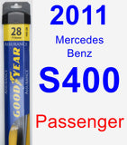 Passenger Wiper Blade for 2011 Mercedes-Benz S400 - Assurance
