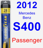 Passenger Wiper Blade for 2012 Mercedes-Benz S400 - Assurance