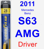 Driver Wiper Blade for 2011 Mercedes-Benz S63 AMG - Assurance