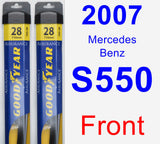 Front Wiper Blade Pack for 2007 Mercedes-Benz S550 - Assurance