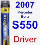 Driver Wiper Blade for 2007 Mercedes-Benz S550 - Assurance