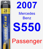 Passenger Wiper Blade for 2007 Mercedes-Benz S550 - Assurance