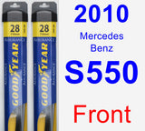 Front Wiper Blade Pack for 2010 Mercedes-Benz S550 - Assurance