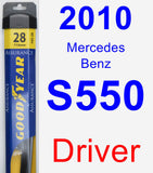 Driver Wiper Blade for 2010 Mercedes-Benz S550 - Assurance