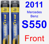 Front Wiper Blade Pack for 2011 Mercedes-Benz S550 - Assurance