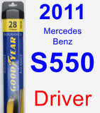 Driver Wiper Blade for 2011 Mercedes-Benz S550 - Assurance