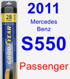 Passenger Wiper Blade for 2011 Mercedes-Benz S550 - Assurance