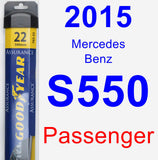 Passenger Wiper Blade for 2015 Mercedes-Benz S550 - Assurance