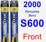 Front Wiper Blade Pack for 2000 Mercedes-Benz S600 - Assurance