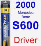 Driver Wiper Blade for 2000 Mercedes-Benz S600 - Assurance