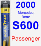 Passenger Wiper Blade for 2000 Mercedes-Benz S600 - Assurance