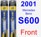 Front Wiper Blade Pack for 2001 Mercedes-Benz S600 - Assurance