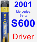 Driver Wiper Blade for 2001 Mercedes-Benz S600 - Assurance