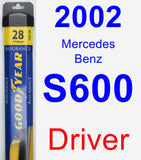 Driver Wiper Blade for 2002 Mercedes-Benz S600 - Assurance