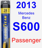Passenger Wiper Blade for 2013 Mercedes-Benz S600 - Assurance
