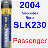 Passenger Wiper Blade for 2004 Mercedes-Benz SLK230 - Assurance