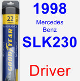 Driver Wiper Blade for 1998 Mercedes-Benz SLK230 - Assurance