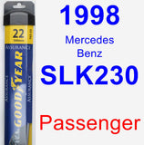 Passenger Wiper Blade for 1998 Mercedes-Benz SLK230 - Assurance