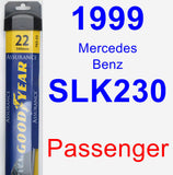 Passenger Wiper Blade for 1999 Mercedes-Benz SLK230 - Assurance