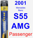Passenger Wiper Blade for 2001 Mercedes-Benz S55 AMG - Assurance