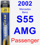 Passenger Wiper Blade for 2002 Mercedes-Benz S55 AMG - Assurance