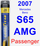 Passenger Wiper Blade for 2007 Mercedes-Benz S65 AMG - Assurance