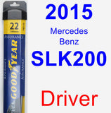 Driver Wiper Blade for 2015 Mercedes-Benz SLK200 - Assurance