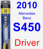 Driver Wiper Blade for 2010 Mercedes-Benz S450 - Assurance