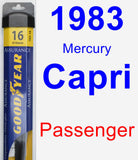 Passenger Wiper Blade for 1983 Mercury Capri - Assurance