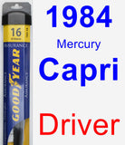 Driver Wiper Blade for 1984 Mercury Capri - Assurance