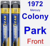 Front Wiper Blade Pack for 1972 Mercury Colony Park - Assurance