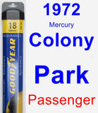 Passenger Wiper Blade for 1972 Mercury Colony Park - Assurance