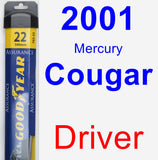 Driver Wiper Blade for 2001 Mercury Cougar - Assurance