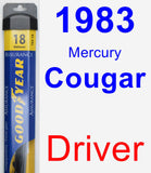 Driver Wiper Blade for 1983 Mercury Cougar - Assurance