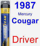 Driver Wiper Blade for 1987 Mercury Cougar - Assurance