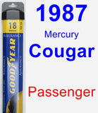 Passenger Wiper Blade for 1987 Mercury Cougar - Assurance