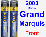 Front Wiper Blade Pack for 2003 Mercury Grand Marquis - Assurance