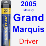 Driver Wiper Blade for 2005 Mercury Grand Marquis - Assurance