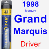 Driver Wiper Blade for 1998 Mercury Grand Marquis - Assurance